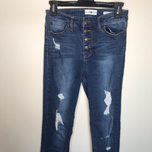 Black Daisy Selina High Rise Skinny Jeans - Picture 3 of 7